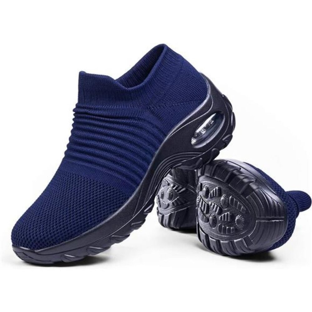 Women's Walking Shoes Sock Sneakers - Mesh Slip On Air Cushion Lady Girls